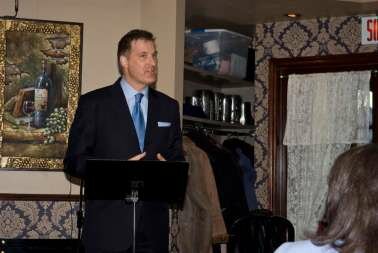 Maxime Bernier, d�put� de Beauce, los de son allocution devant la Chambre de commerce.
